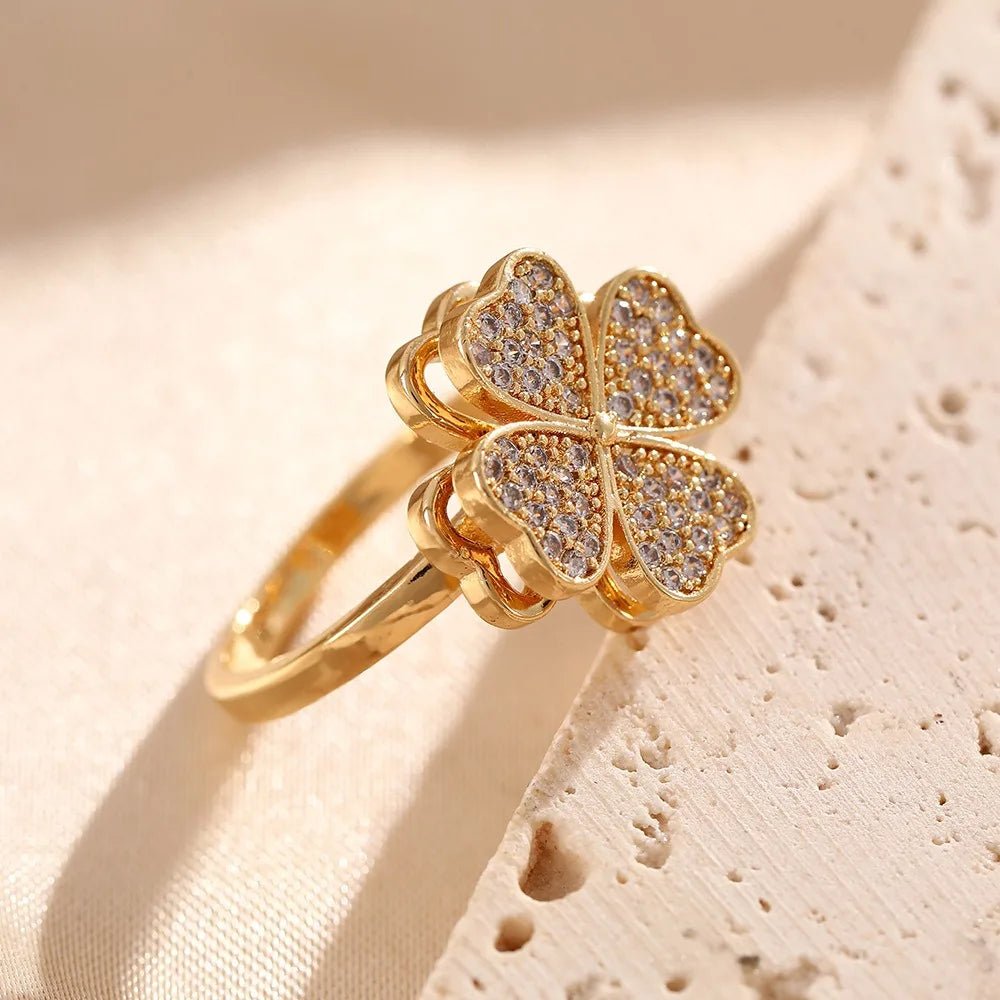 Anillo Trébol de la Buena Suerte - Amelia Joyería