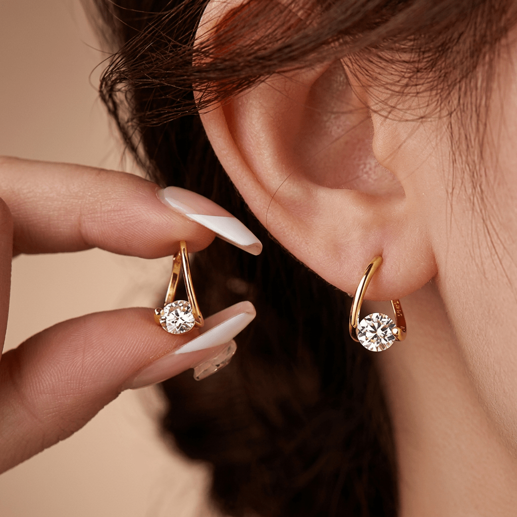 Pendientes de Circonita - Amelia Joyería
