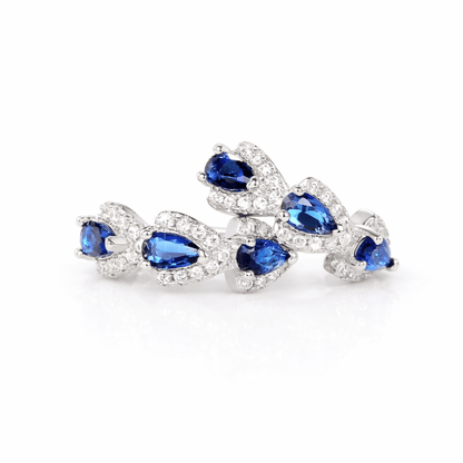 Pendientes Triple Zafiro - Amelia Joyería