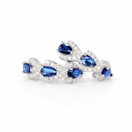 Pendientes Triple Zafiro - Amelia Joyería