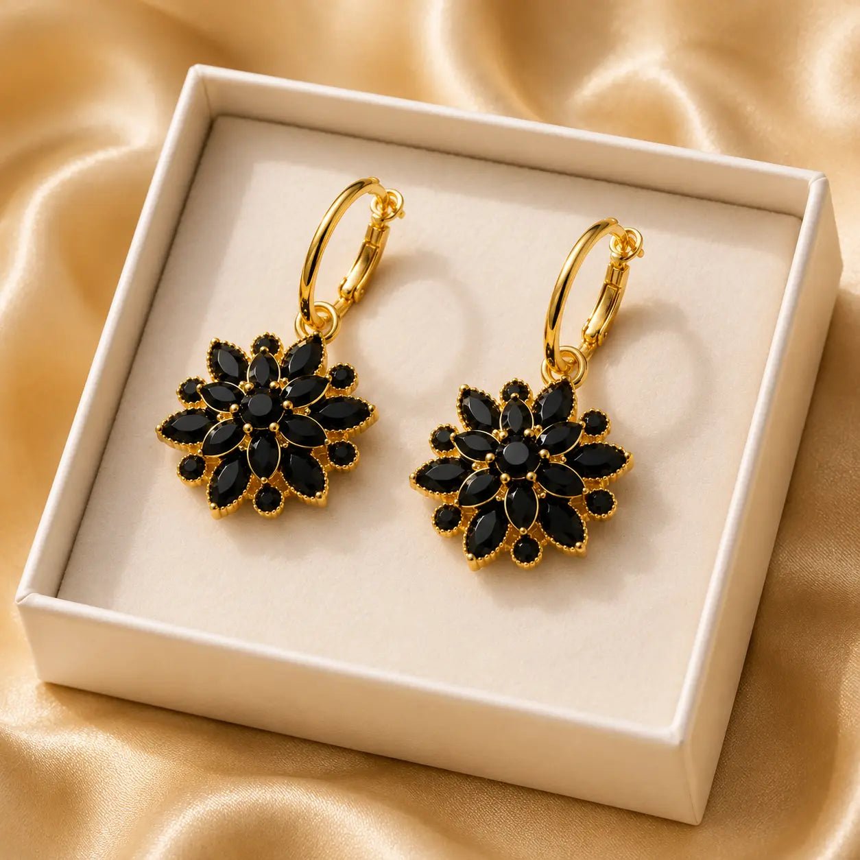PROMOCIÓN 2x1 ARETES FLOR NEGRA🎁 - Amelia Joyería