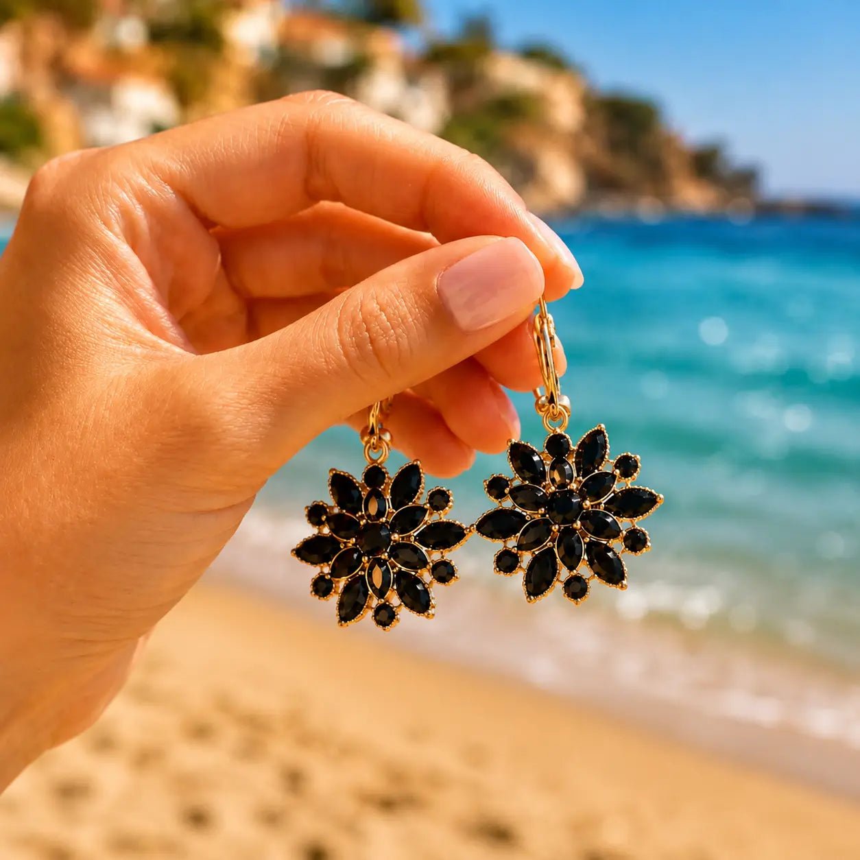 PROMOCIÓN 2x1 ARETES FLOR NEGRA🎁 - Amelia Joyería