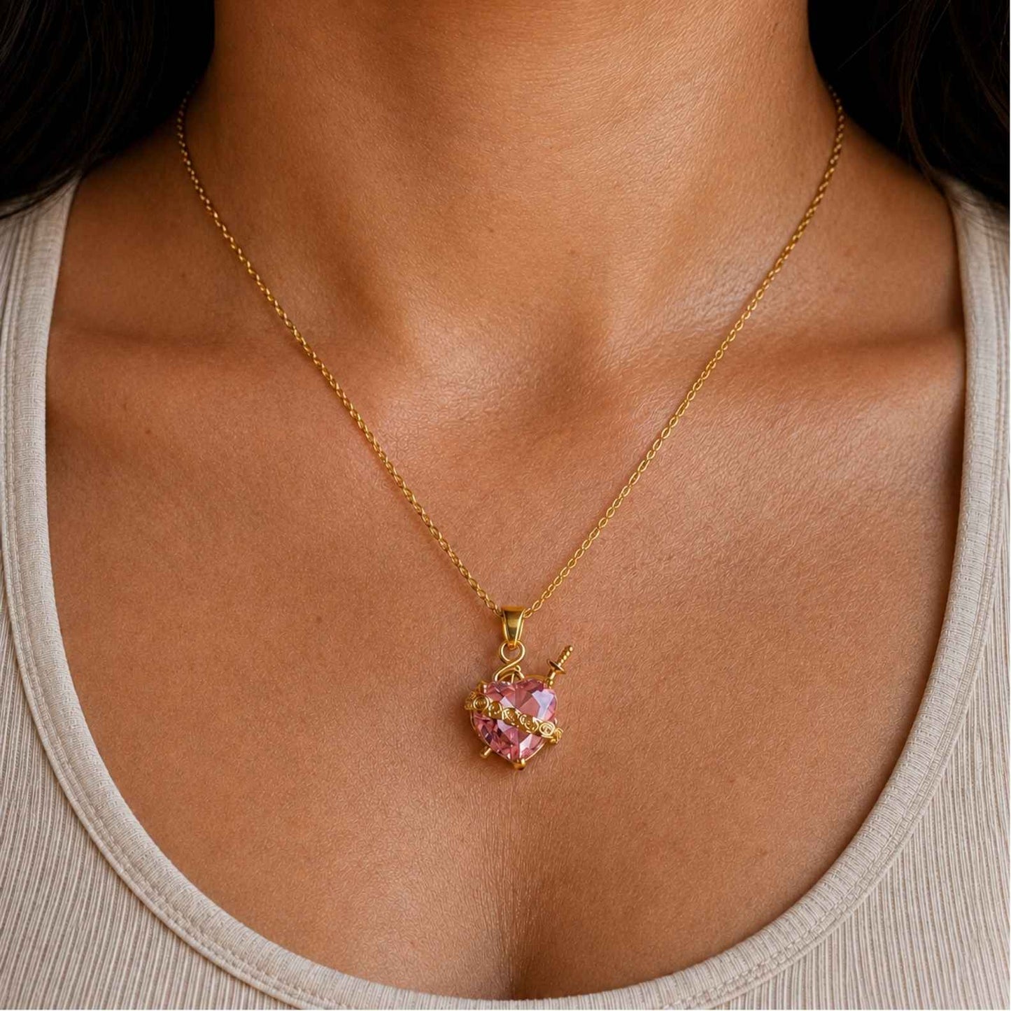 PROMOCIÓN 2x1 Cadena Corazón Santo🎁 - Amelia Joyería